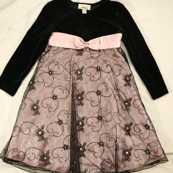 AMY BYER Rhinestone Lace Layered Skirt A-Line Dress Sz 6X - Picture 1 of 8